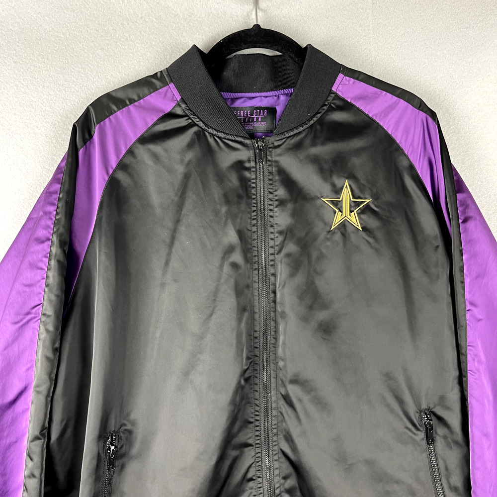 Jeffree Star Bomber Jacket Mens XXL 2XL Blood Lust Full Zip Satin Embroidery - Picture 2 of 14